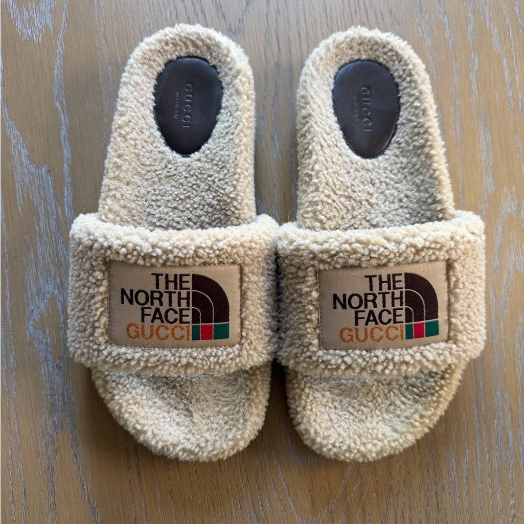 The North Face X Gucci Sherpa Slide Sandals